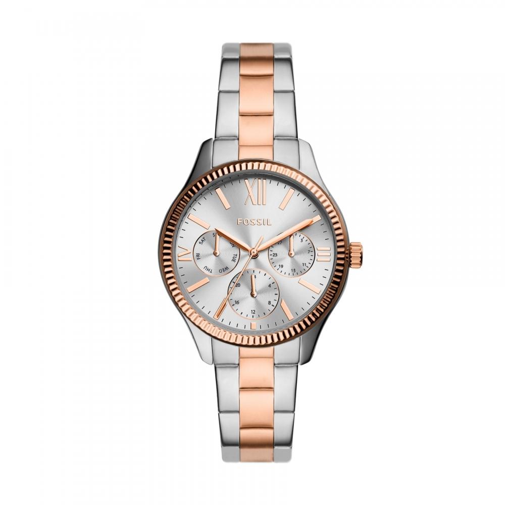 

Fossil Women s Rye Multifunction, Silver-Tone Alloy Watch