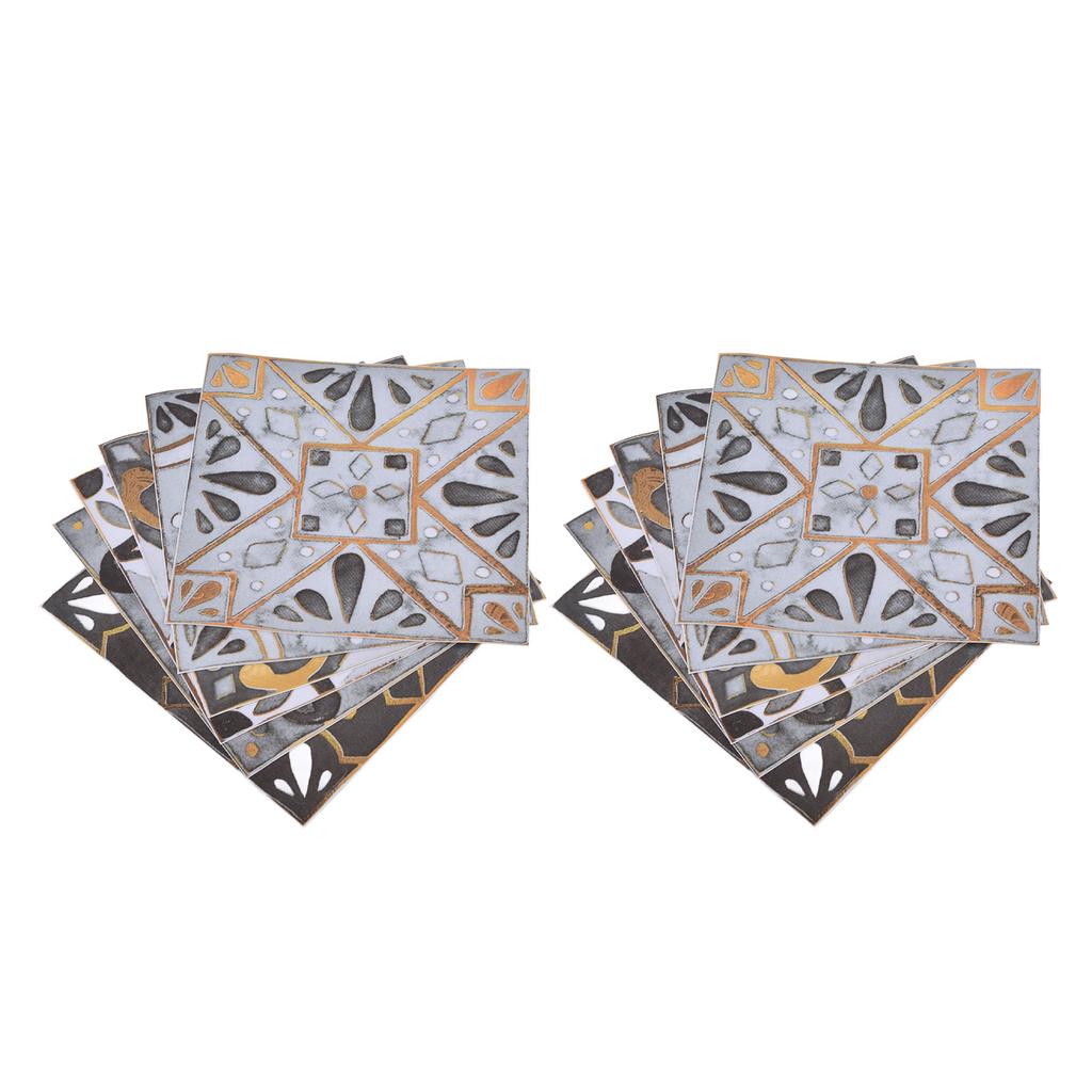 2Pack Floor Tile Stickers Self Adhesive Ceramic Tile Decor Waterproof Vintage Retro Style for