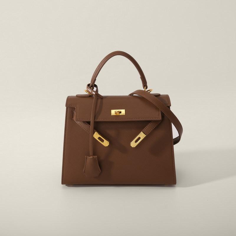 

Сумка Kelli натуральна шкіра 2025 нова жіноча сумка ручна високого класу ручної роботи одноплечова крос-боді портативна жіноча сумка 22*7*16