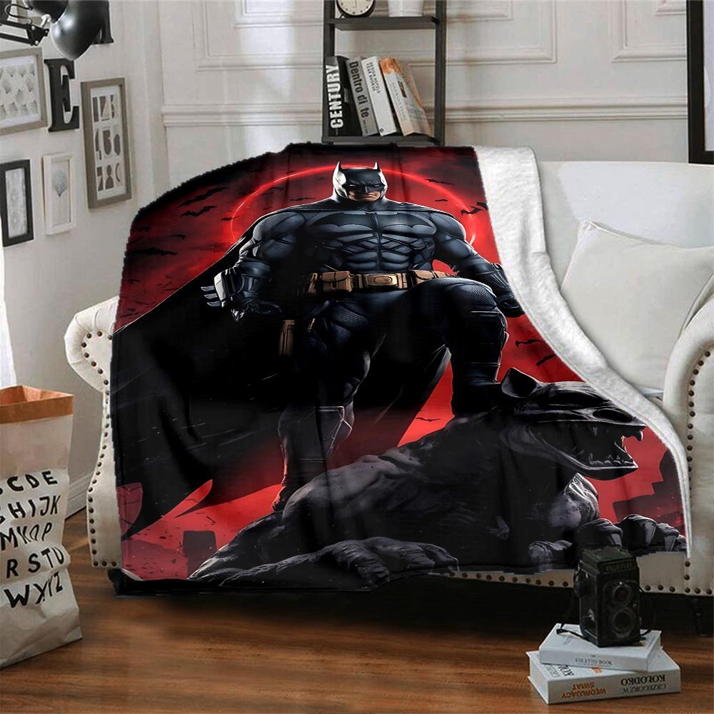 1pc Batman Batmobile Flannel Blanket Soft Warm Throw for Home, Office, Travel, All-Season Cozy Bedding GiftL1136