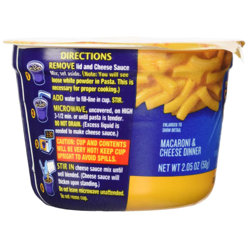 KRAFT Macaroni & Cheese Easy Mac Cups (12 x 2.05 oz cups) Kraft Macaroni & Cheese Easy Cups, 12-Pack, Ships Internationally