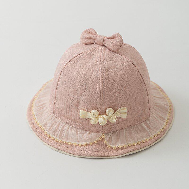 Korean Style Children's Sun Protection Lace Bucket Hat for Girls