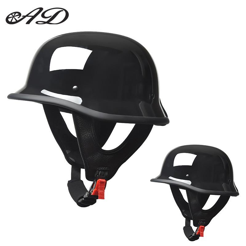 German-Style Motorcycle & Electric Scooter Safety Helmet for Men & Women - Skull Cap Design