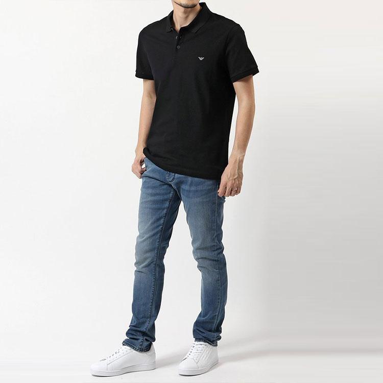 Emporio Armani Polo Shirts Men's Black Moderate 8N1F60-1JX7Z-0999