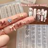 3D Forma mašle, Raznicové šablony, Forma na UV gel, Umělecká forma, Silikonová forma na vyřezávání, DIY design, Ozdoby nehtů