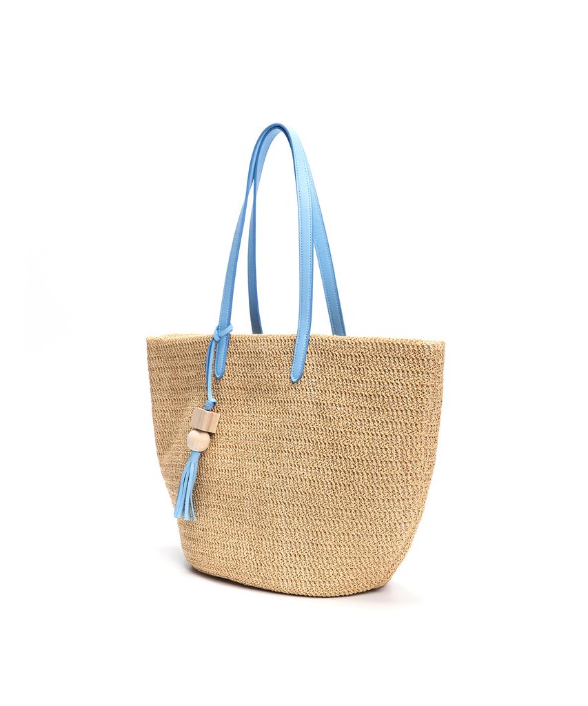 Badgigi Santorini Shoulder Tote Bag, Sky Blue