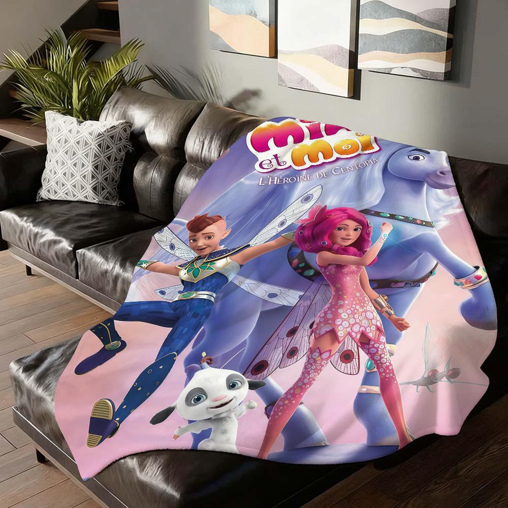 Cartoon cute Mia and Me Blanket For Sofa Office Bed Plane Travel Sleep Read Relax Camping Soft And Warm