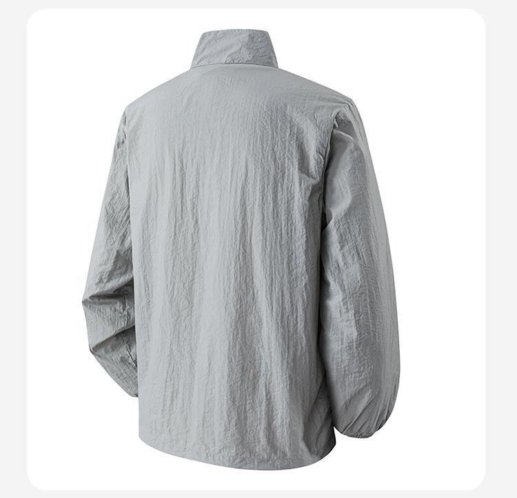 Echte Eisseide Nylon Sonnenschutzkleidung für Herren, UV-beständige Pendler-Business-Sonnenschutzkleidung, Leichte Herren-Oberbekleidung