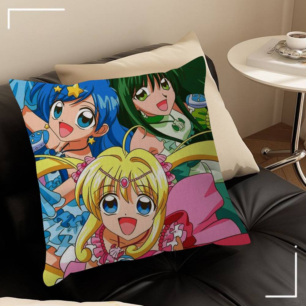 Anime M-Mermaid Melody Pichi Pichi Pitch   Cushion Cover Inches Farmhouse Decor Home Throw Pillow Covers for Couch Decorations