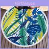 Stunning Large Round Beach Towel With Flowers Print For Outdoor Picnics And Beach
