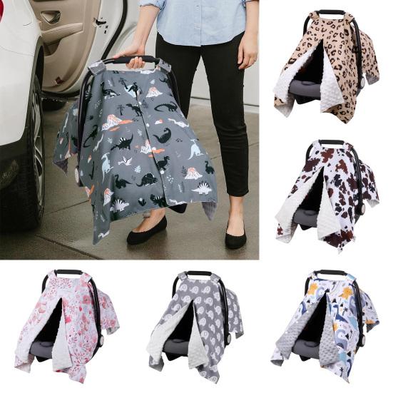 Baby Carrier Cover with Peekaboo Opening Double-Layer Fabric Infant Car Seat Canopy Stroller Cover Nursing Cover