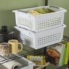 Stackable Open Plastic Bins Storage Baskets Home Organization Countertop Pantry Laundry Room Clutter Management Easy View