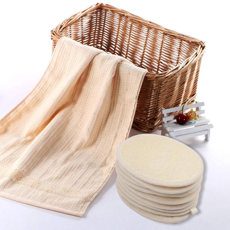Loofah Natural 11x16cm Bath Scrubber Towel Exfoliating Pads For Use Shower