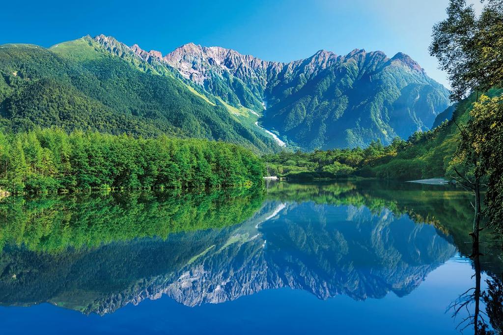 Epoch Jigsaw Japanese Landscape Hotaka Mountain Range and Taisho Pond Nagano Includes and Score Ticket 1000-Piece Puzzle - - (50x75cm) 10-799, Glue,