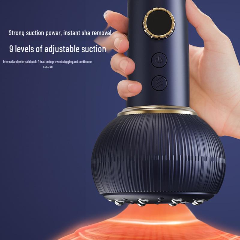 Kabelloses elektrisches Schröpf- und Gua Sha-Gerät mit Heizfunktion für Ganzkörper-Physiotherapie