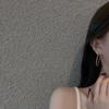 S925 Silver Large Hoop Earrings: European & American Hong Kong Style, Trendy Simple Design for Women