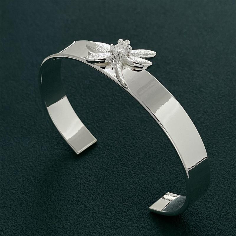 925 Sterling Silver Stylish Simple Dragonfly Bracelet Birthday Party Anniversary Gift Daily Wear
