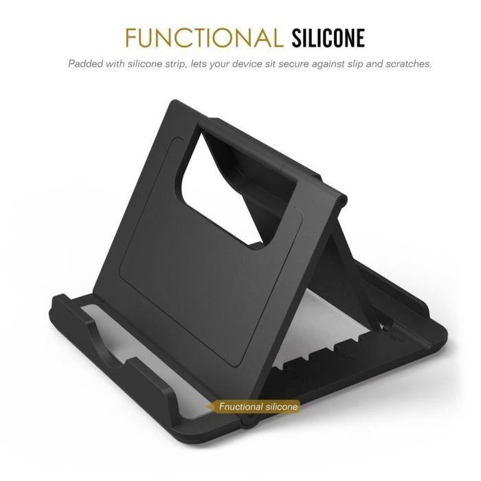 Support de Bureau Pliant Lutrin Multi-angle Réglable Smartphone et Tablette pour SAMSUNG GALAXY A20 (2019) > Noir