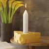 Candlestick Mold Candle Holder Mould Cheese Shaped Candelabrum Mold Easy Release Silicone Mold for Home Decoration