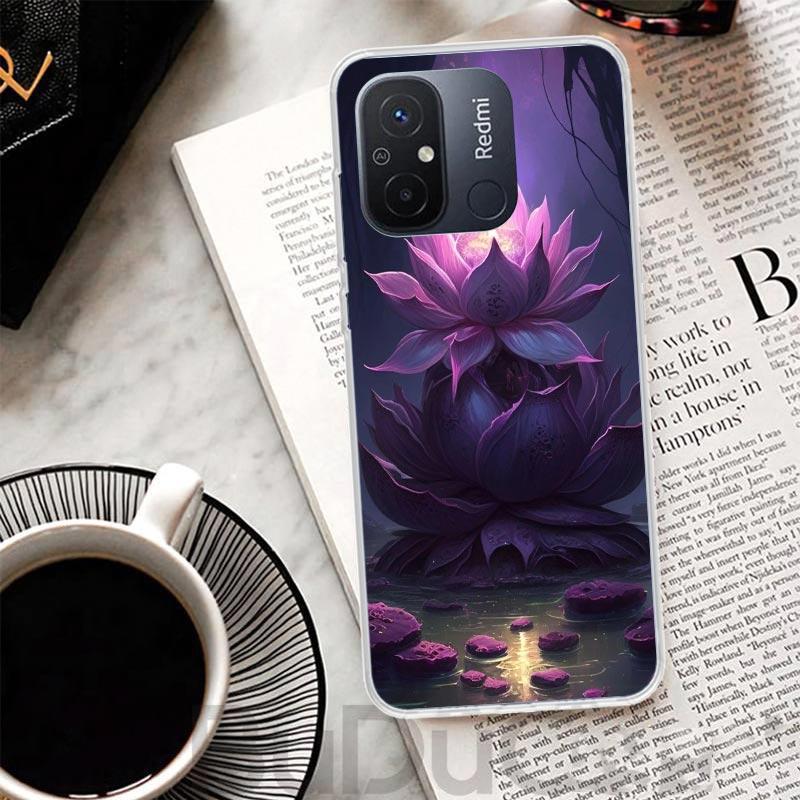 Buddhist Fire Lotus Cover For Xiaomi Redmi 13 13C 14C 12 12C 10 10C 9 9C 9T 9A Phone Case 10A 8A 8 7A 7 6A 6 K80 K70 K60 K20 K40