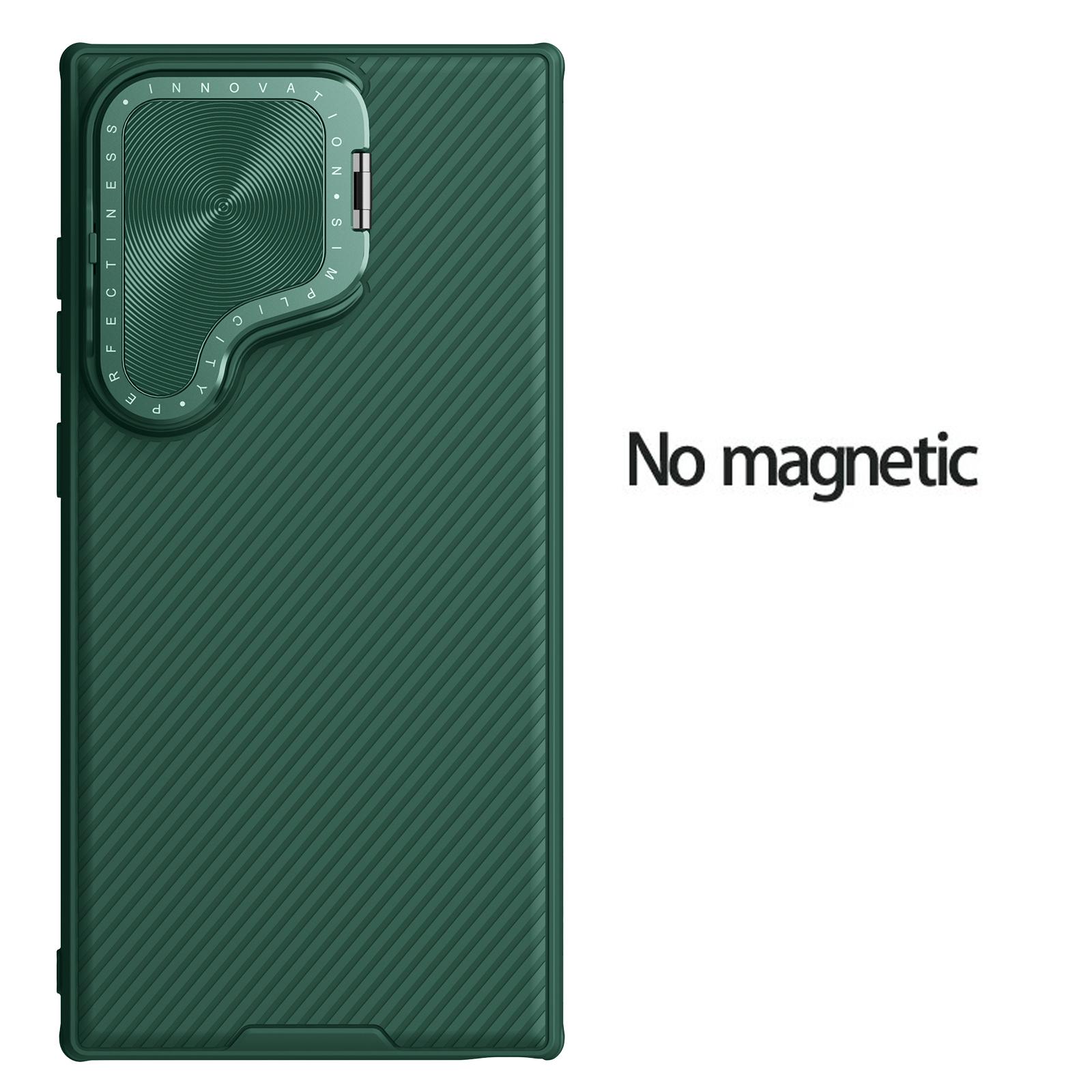 

Чехол NILLKIN для Samsung Galaxy S24 Ultra, чехол для телефона CamShield, магнитный чехол, защитная задняя крышка для камеры No Magnetic Green