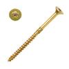 Wood Screws Torx 4x60, Countersunk Head, Yellow Zinc, 100 Pieces
