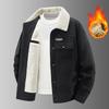 Winter Men Corduroy Casual Jackets Male Fashion Fleece Warm Parkas Down Jackets High Quality Man Slim Cargo Coats Size 5XL