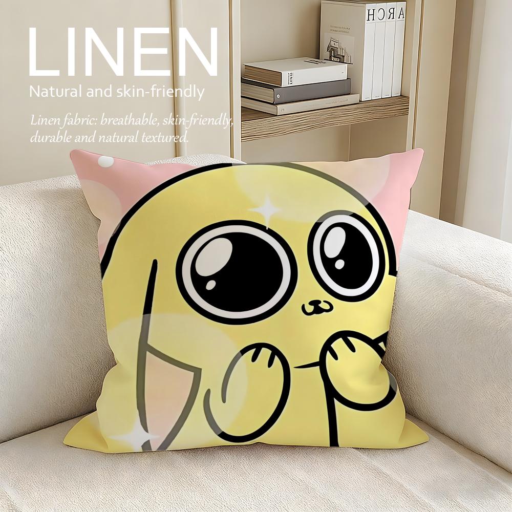 Cute Chikn Nuggit Cushion Cover Pillowcase Set Pcs x x Breathable Washable Sofa Cushion Cover