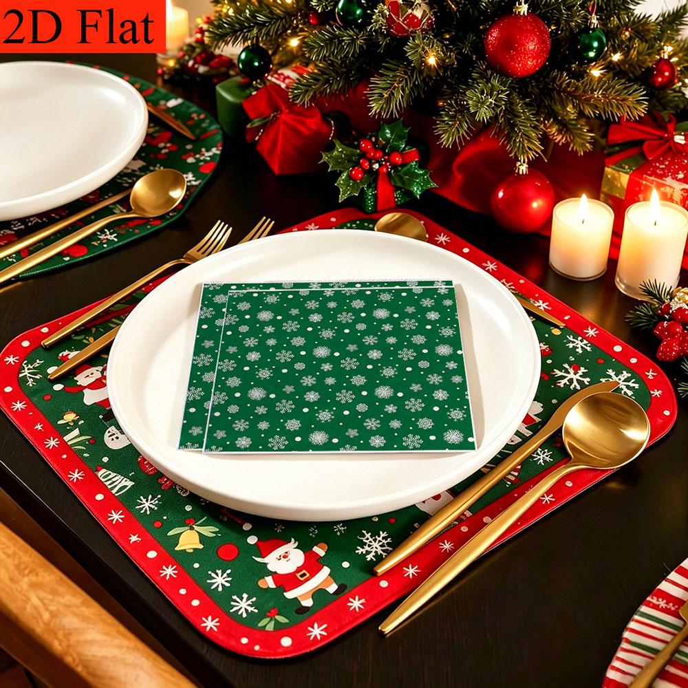 20pcs Disposable Napkins with Snowflake Pattern Print for Wedding,Parties,and Daily Use for Thanksgiving Fall Christmas Table Decoration