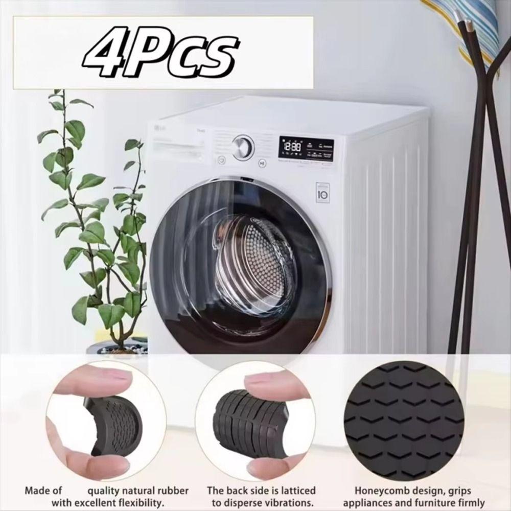 4Pcs Square Washing Machine Feet Pads Heightening Silent Dampers  for Washing Machine  Refrigerator