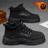 Winter Men's Shoes Velvet High-top Martin Boots Men's Thick-soled Non-slip Thickened Warm Cotton Shoes Tooling Shoes Short Boots Trendy Shoes