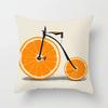 Home Decor Cushion Cover Living Room Bedroom  Polyester Pillowcase Flower Bicycle Print  Funda De Almohada