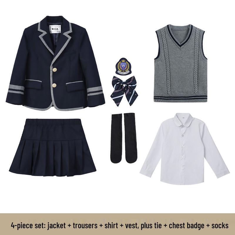 

Весенне-осенняя форма для детского сада и начальной школы в стиле Британской академии 110cm