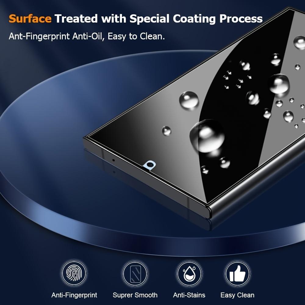 3pcs Fingerprint Unlock Privacy Tempered Glass For Samsung Galaxy S26 S25 S24 Ultra S23 S22 S21 Plus Note 20 Screen Protector Full Coverage Anti-Spy