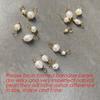 Five-Piece Baroque Freshwater Pearl Earring and Pendant DIY Jewelry Charms In Titanium Steel