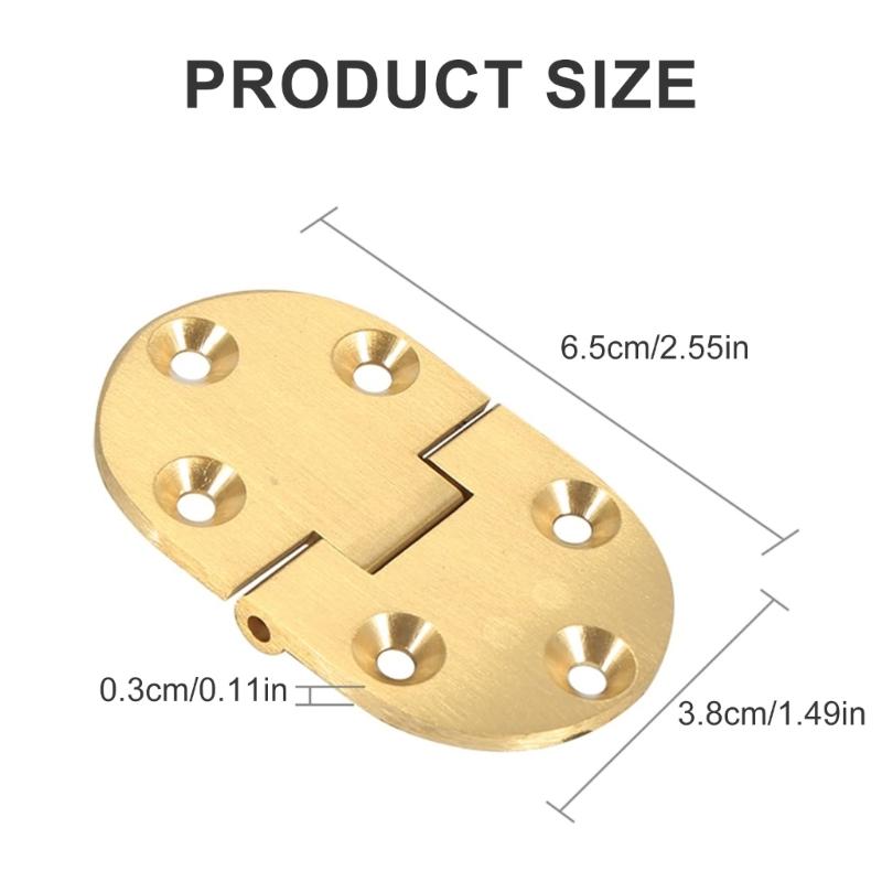 Pack of 2 Practical Sturdy Brass Butlers Tray Hinges with Screws Convenient Accessory for Furniture and Cabinets