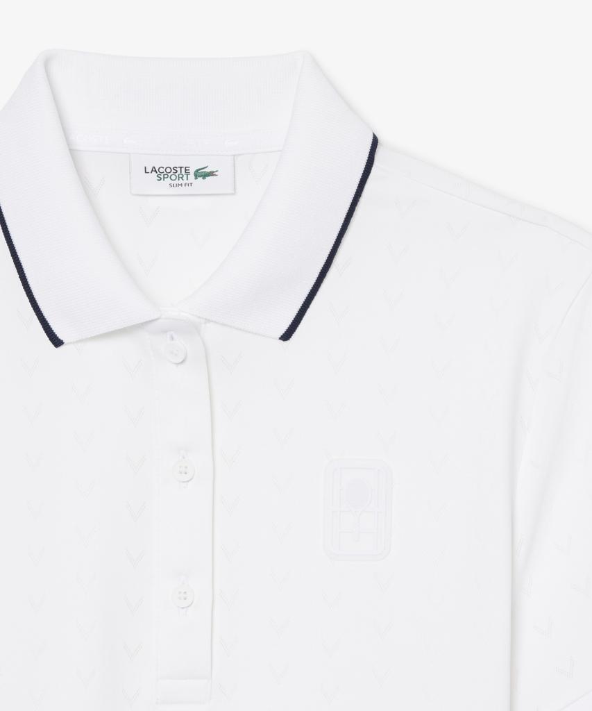 LACOSTE Women'S Tennis Heritage V-Cut Polo Shirt Pf0232-56G 001