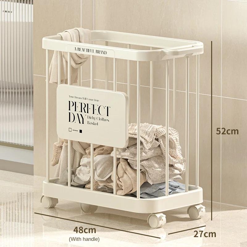 

Корзина для грязного белья, бытовая корзина для хранения грязного белья большой емкости, передвижная корзина для грязного белья для ванной комнаты, корзина для хранения