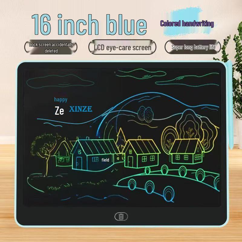 Children's LCD Vertical & Horizontal Writing Tablet - Drawing & Writing Board with European Standard Qualification.