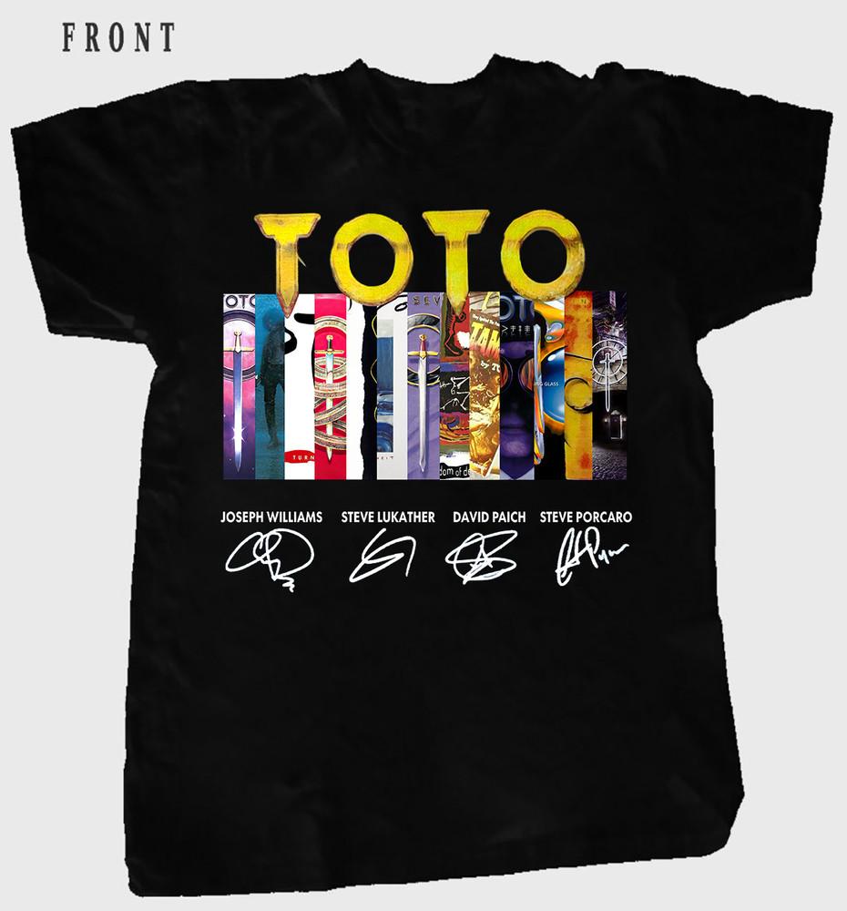 Toto Band Members Signature T shirt Full Size S-5XL S4588 Unisex T-Shirt S
