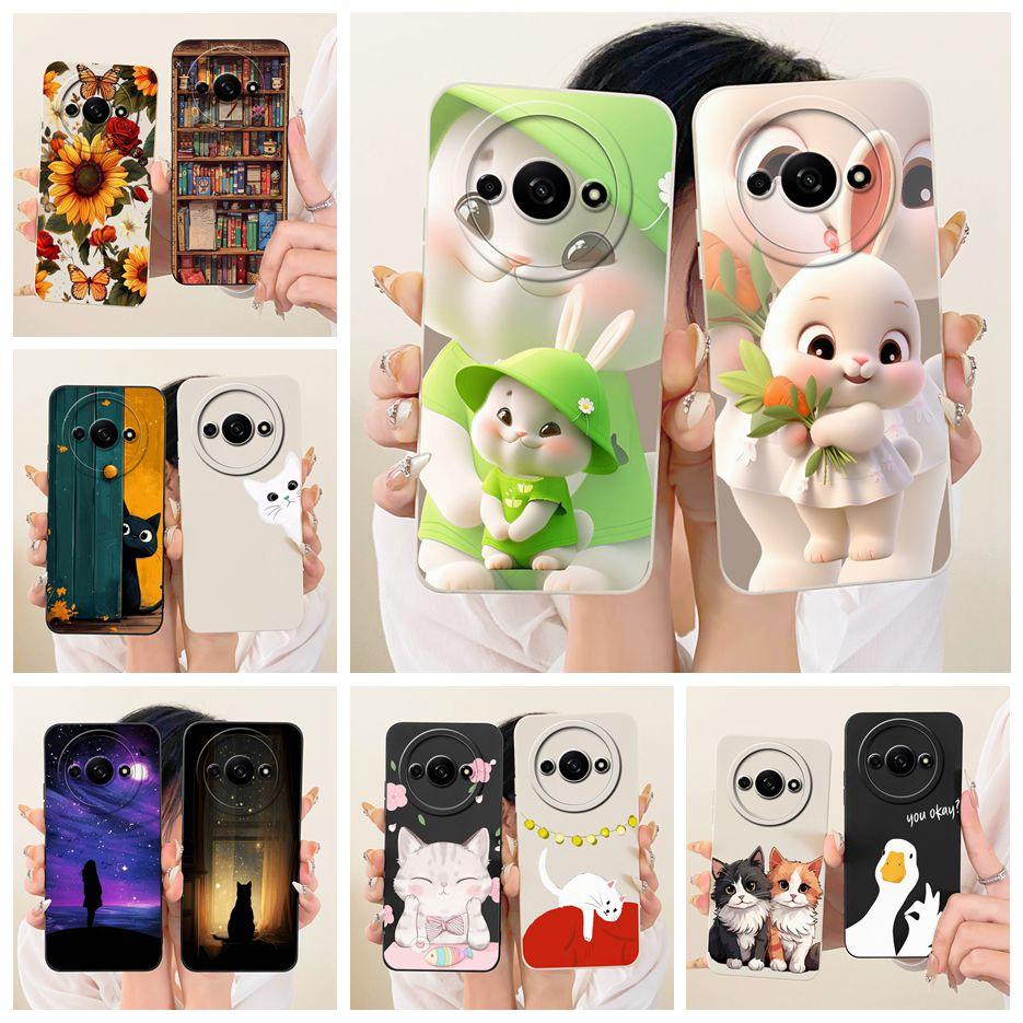 Für Xiaomi Redmi A3 A4 Hülle Redmi A3x Niedliches Kaninchen Cartoon Cover Weiche TPU Handyhülle Für Xiaomi Redmi A3 Pro RedmiA3 RedmiA4 Taschen