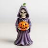 High-quality Halloween Ornament Resin Pumpkin Sculpture Spooky Halloween Skull Pumpkin Figurine Resin Skeleton Statue Indoor