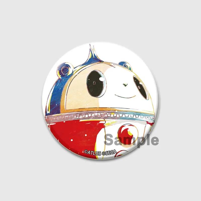 

Круглі значки на лацкан для рюкзаків, аксесуари для одягу, ювелірні вироби, милі мультяшні емалеві значки, брошки з гри Persona 4, арт-аватар 44mm(1.73inch)