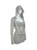 Elf Elf Elf Archives Drape Hoodie Dress [Mint Grey]