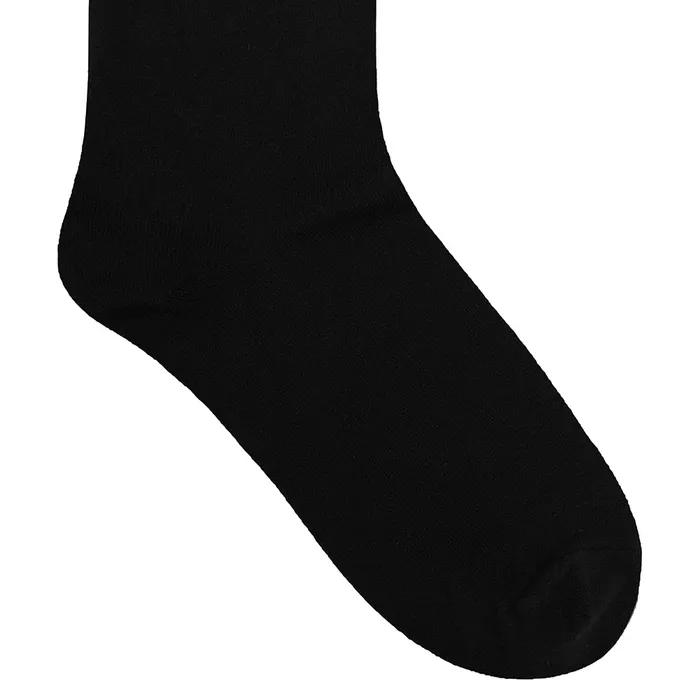 Logo Over Knee Socks [ Black ]