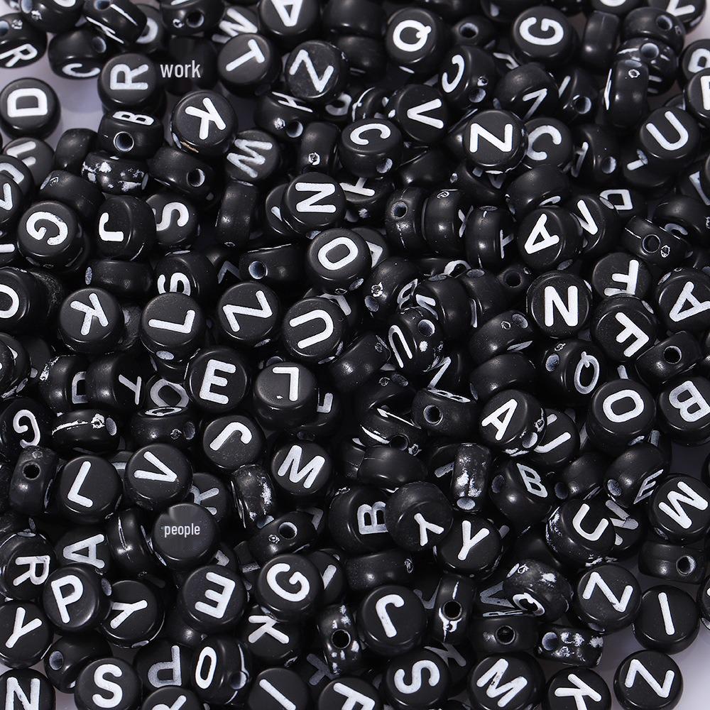 Acrylic Letter Beads for Kids' Jewelry Making – Educational DIY Beading Accessories