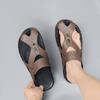 Plus Size Men's Slippers Summer New Wear Beach Toe Clip Flip Flops Men's Non-slip Leather Sandals