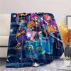 1Pc Kpop Demon Hunter Print Flannel Blanket, High quality Comfortable for All Seasons, Home Decor, Warmth and Comfort, Perfect for Gifts