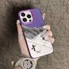 Skier for Apple 17Promax mobile phone case iPhone15/14/13 colored silver 16Promax trend