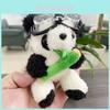 Adorable Plush Panda Keychain Pilot Bear Doll Cute Bag Charm Gift For Kids